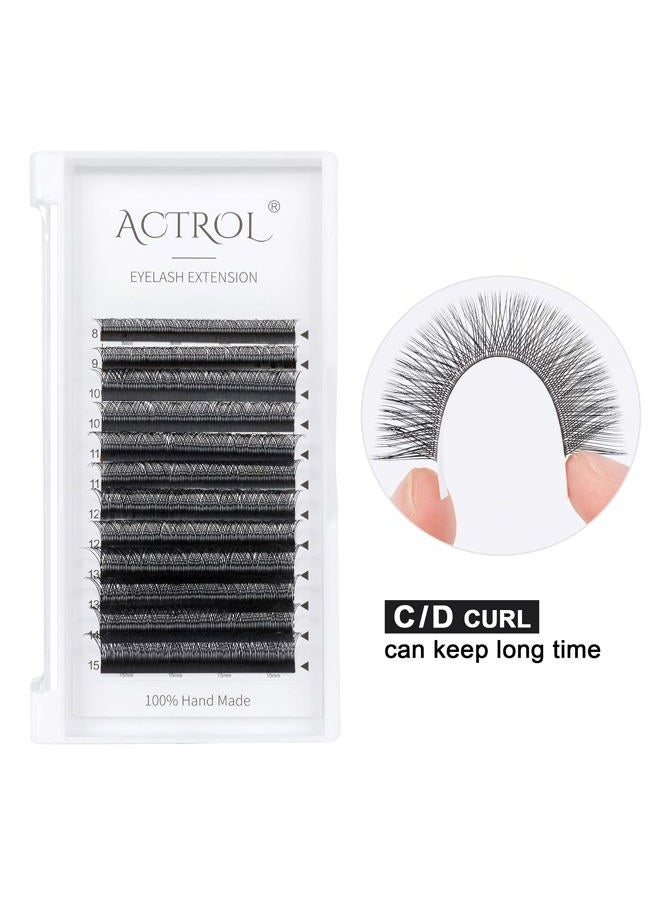 ACTROL YY Eyelashes Extension Lashes Black D Curl 0.05mm 8-15mm Mix Lash Volume Extension Easy Fans Y Shaped Premade Soft Eyelashes Supply - Image 3